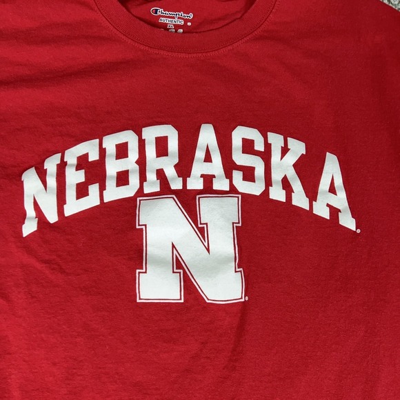 Nebraska Cornhuskers Shirt Mens XL Red NCAA Football Tee Champion College Sports - Picture 2 of 8